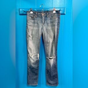 Lucky Brand Size 10 denim jeans: perfectly faded, ripped & worn-in feel